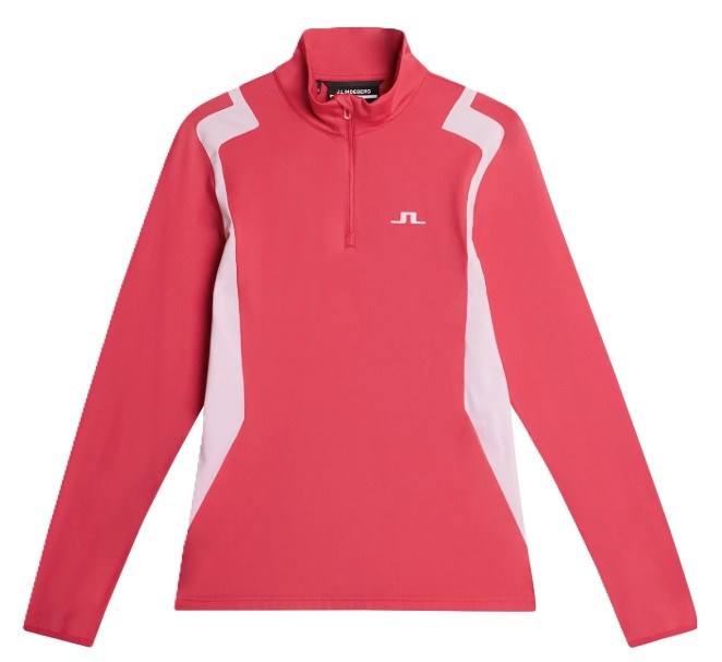 J.Lindeberg Mae Quarter Zip Mid layer Damen Sweatshirt, azalea