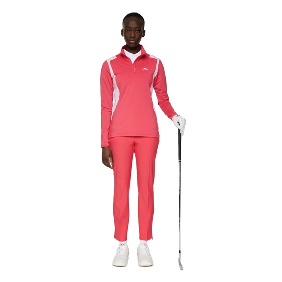 J.Lindeberg Mae Quarter Zip Mid layer Damen Sweatshirt, azalea