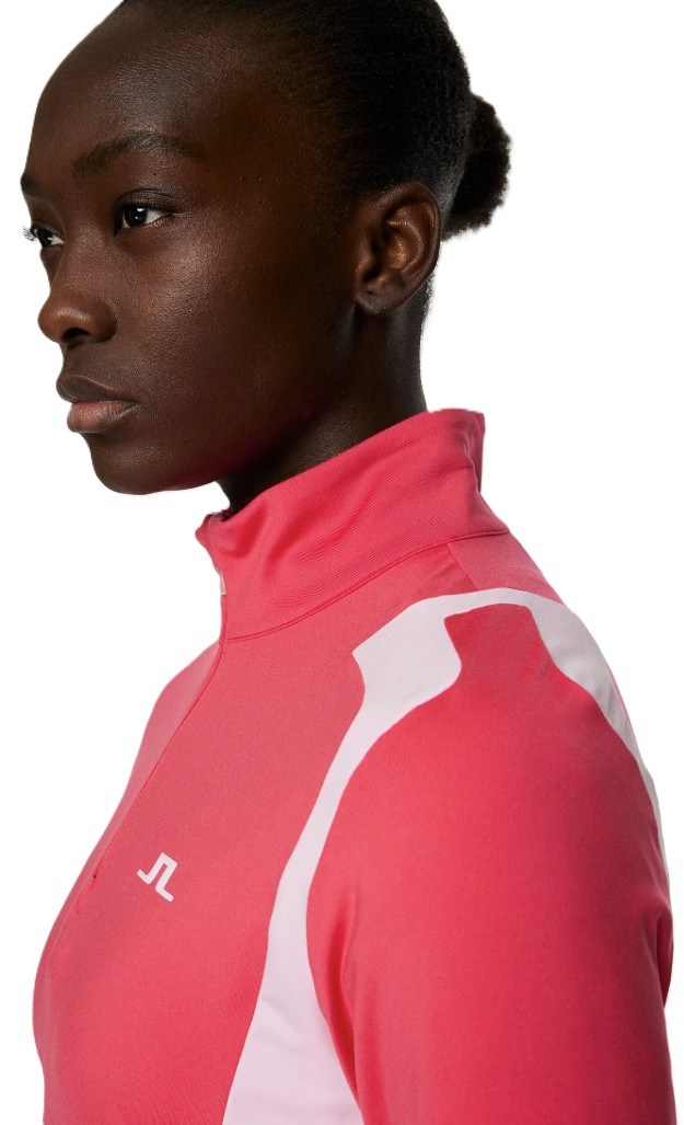 J.Lindeberg Mae Quarter Zip Mid layer Damen Sweatshirt, azalea