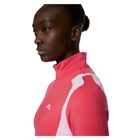 J.Lindeberg Mae Quarter Zip Mid layer Damen Sweatshirt, azalea