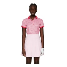 J.Lindeberg Tour Tech Print Damen Poloshirt, tour geo pink