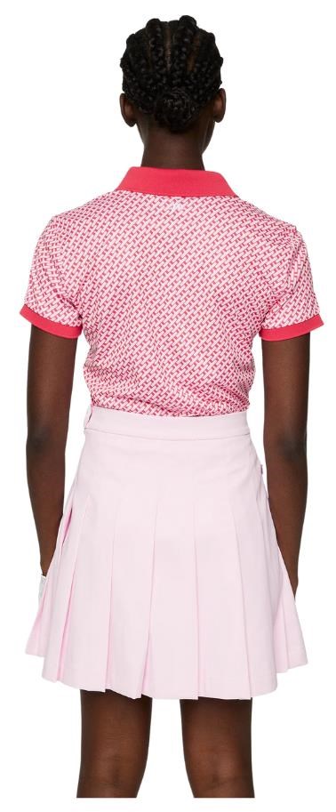 J.Lindeberg Tour Tech Print Damen Poloshirt, tour geo pink