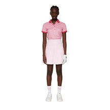 J.Lindeberg Tour Tech Print Damen Poloshirt, tour geo pink