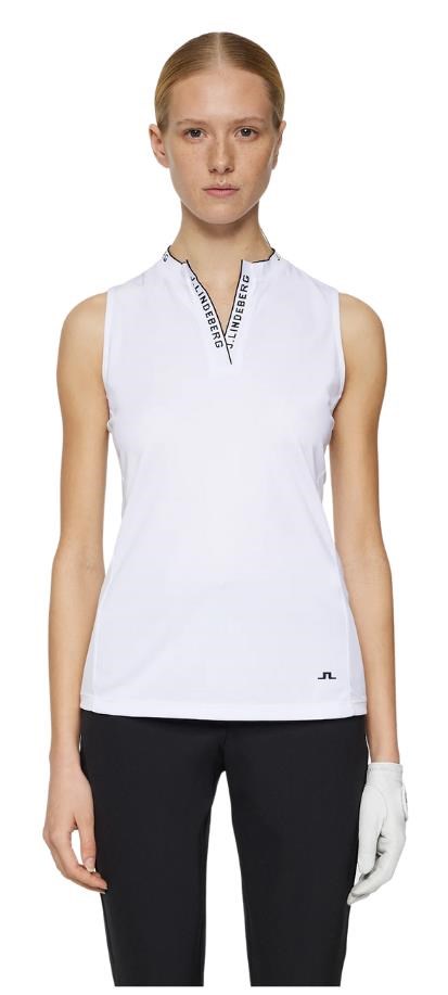 J.Lindeberg Leya Sleeveless Damen Poloshirt, weiss