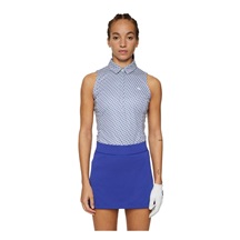 J.Lindeberg Dena Print Damen Poloshirt, tour geo moonbeam