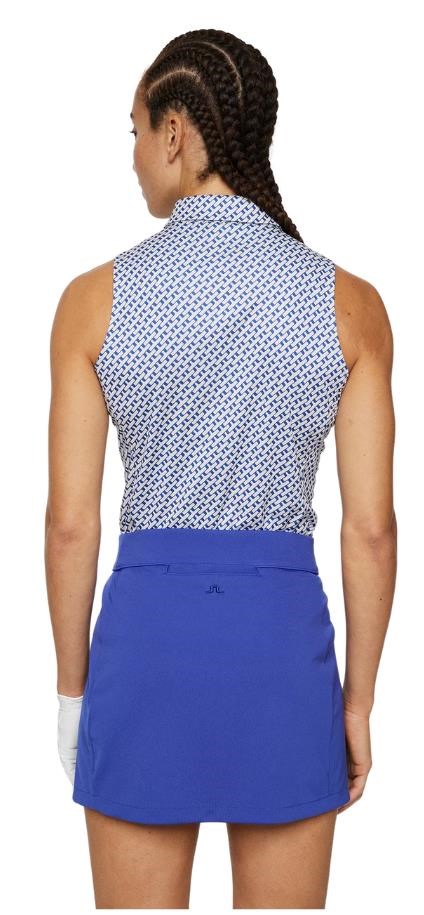 J.Lindeberg Dena Print Damen Poloshirt, tour geo moonbeam