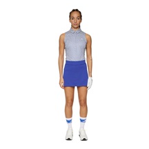 J.Lindeberg Dena Print Damen Poloshirt, tour geo moonbeam