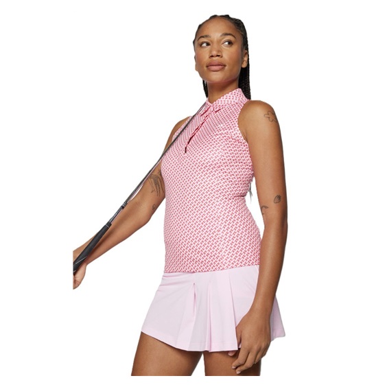 J.Lindeberg Dena Print Damen Poloshirt, rosa