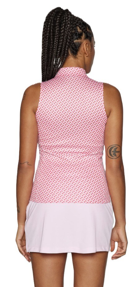J.Lindeberg Dena Print Damen Poloshirt, rosa