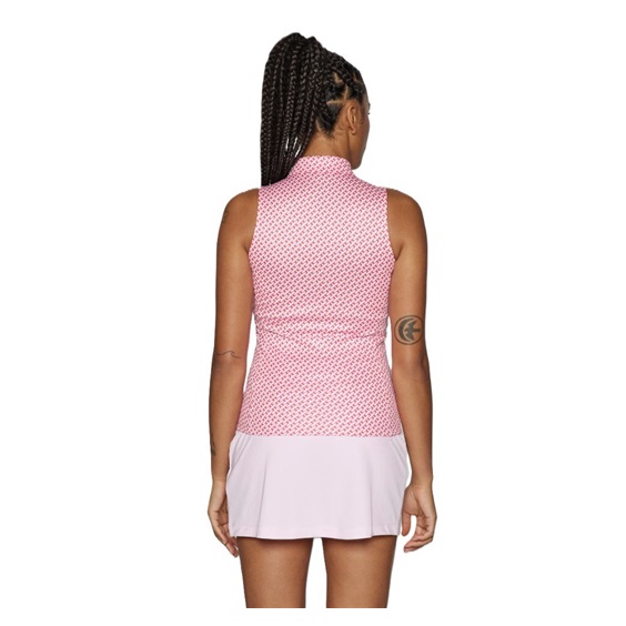J.Lindeberg Dena Print Damen Poloshirt, rosa