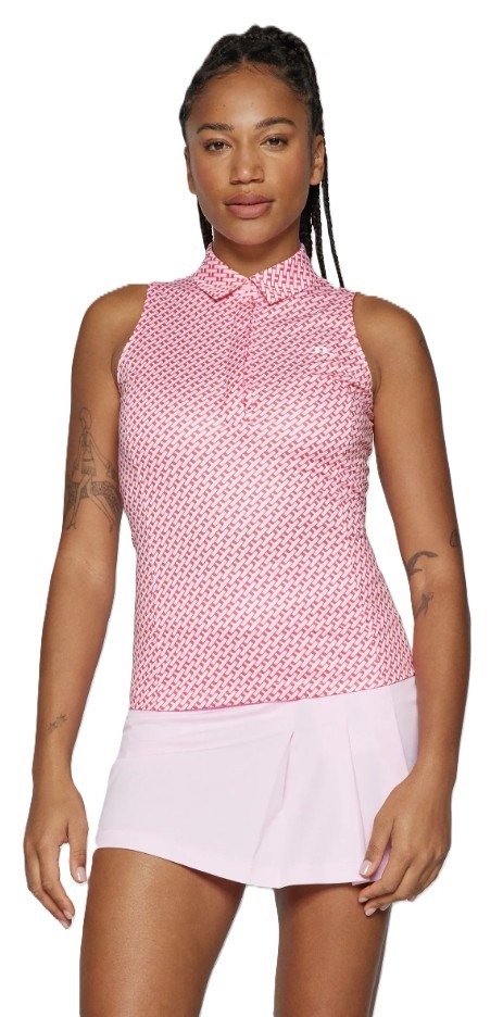 J.Lindeberg Dena Print Damen Poloshirt, rosa