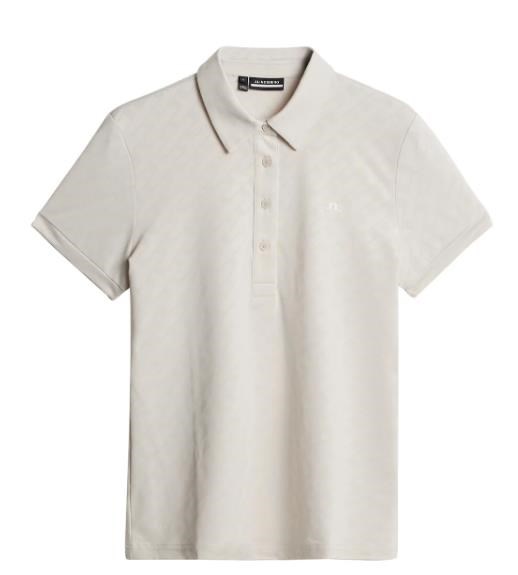 J.Lindeberg Alaya Jacquard Damen Poloshirt, moonbeam