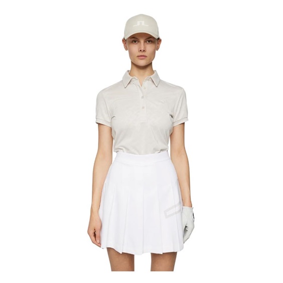 J.Lindeberg Alaya Jacquard Damen Poloshirt, moonbeam