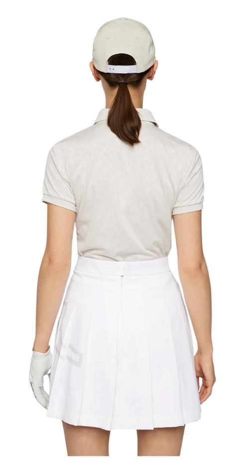 J.Lindeberg Alaya Jacquard Damen Poloshirt, moonbeam