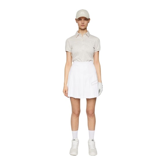 J.Lindeberg Alaya Jacquard Damen Poloshirt, moonbeam