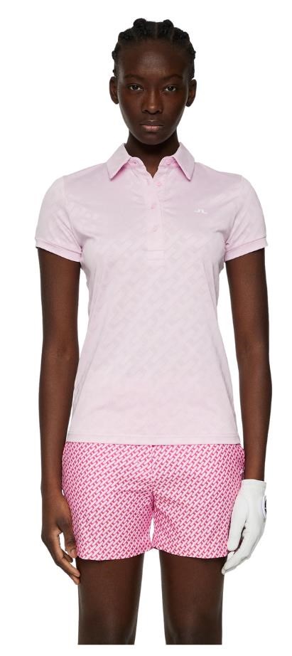 J.Lindeberg Alaya Jacquard Damen Poloshirt, rosa