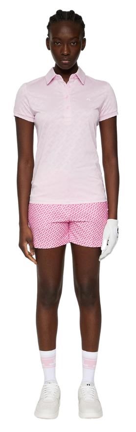 J.Lindeberg Alaya Jacquard Damen Poloshirt, rosa