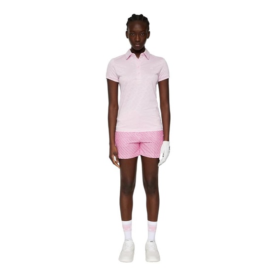 J.Lindeberg Alaya Jacquard Damen Poloshirt, rosa