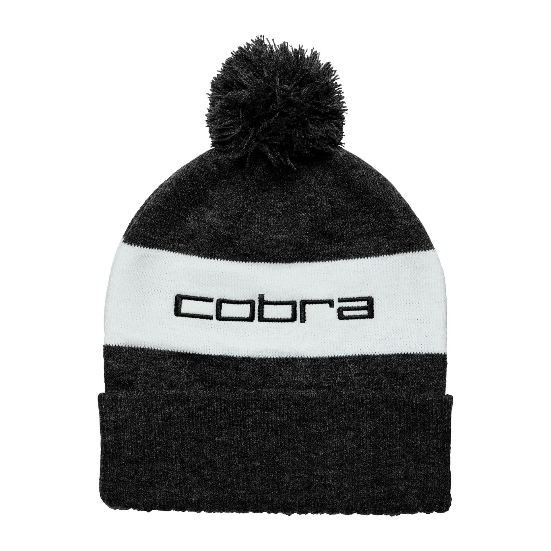 Cobra Pom Beanie Herren Wintermütze, schwarz