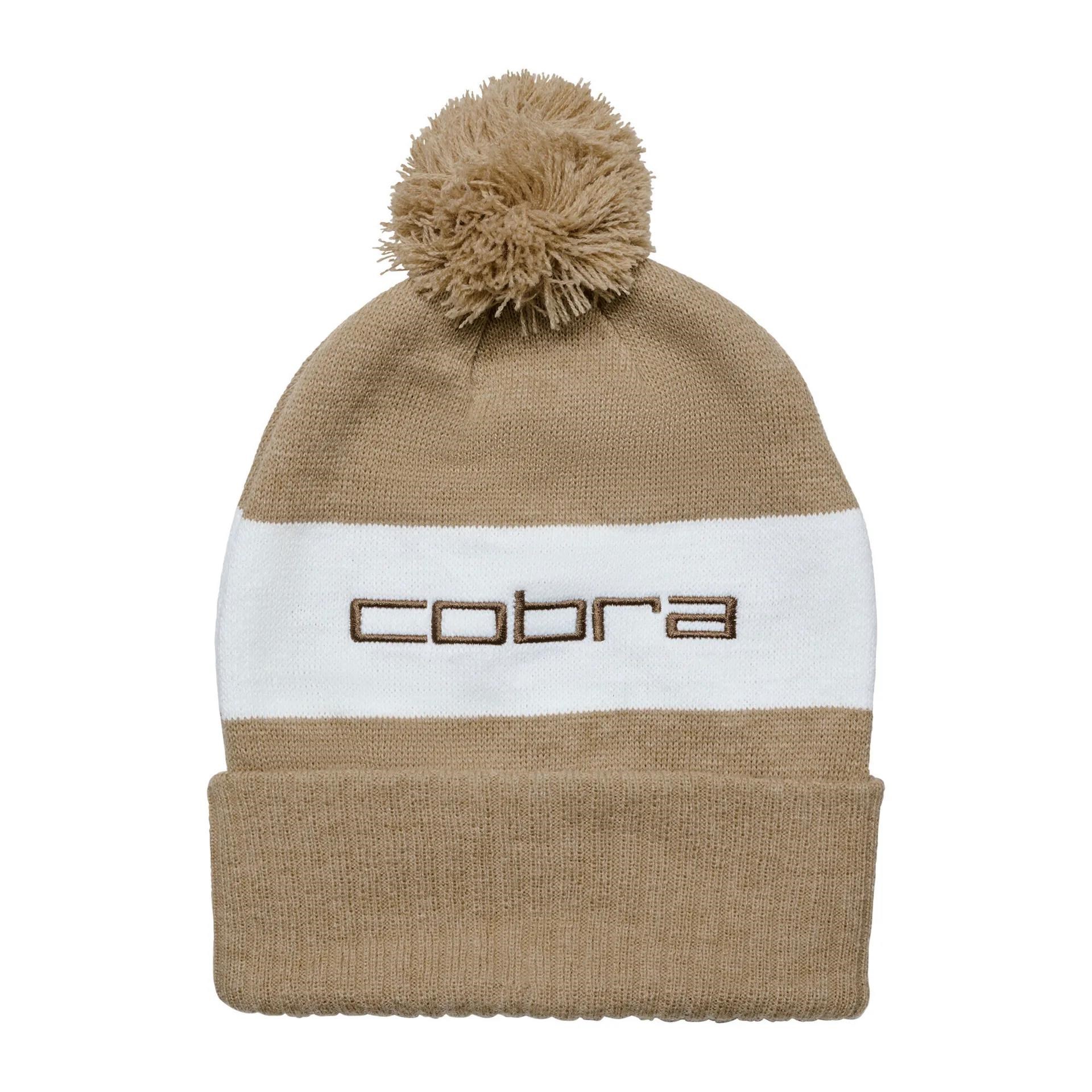 Cobra Pom Beanie Herren Wintermütze, sand