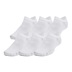 Under Armour Essential No Show Unisex Socken, 6Paar, weiss