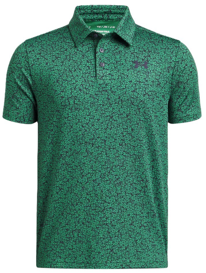 Under Armour Playoff Printed Junior Poloshirt, team kelly grün