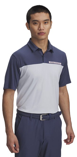 Under Armour T2G Color Block Herren Poloshirt, dunkelblau/grau