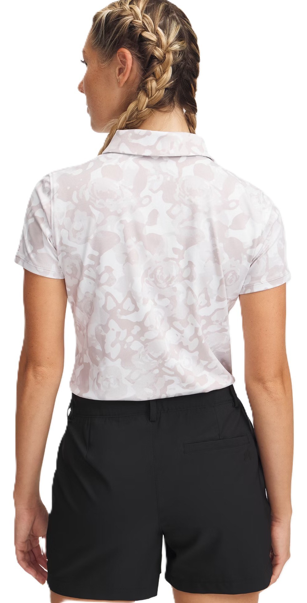 Under Armour Playoff 3.0 Printed Damen Poloshirt, weiss/grau