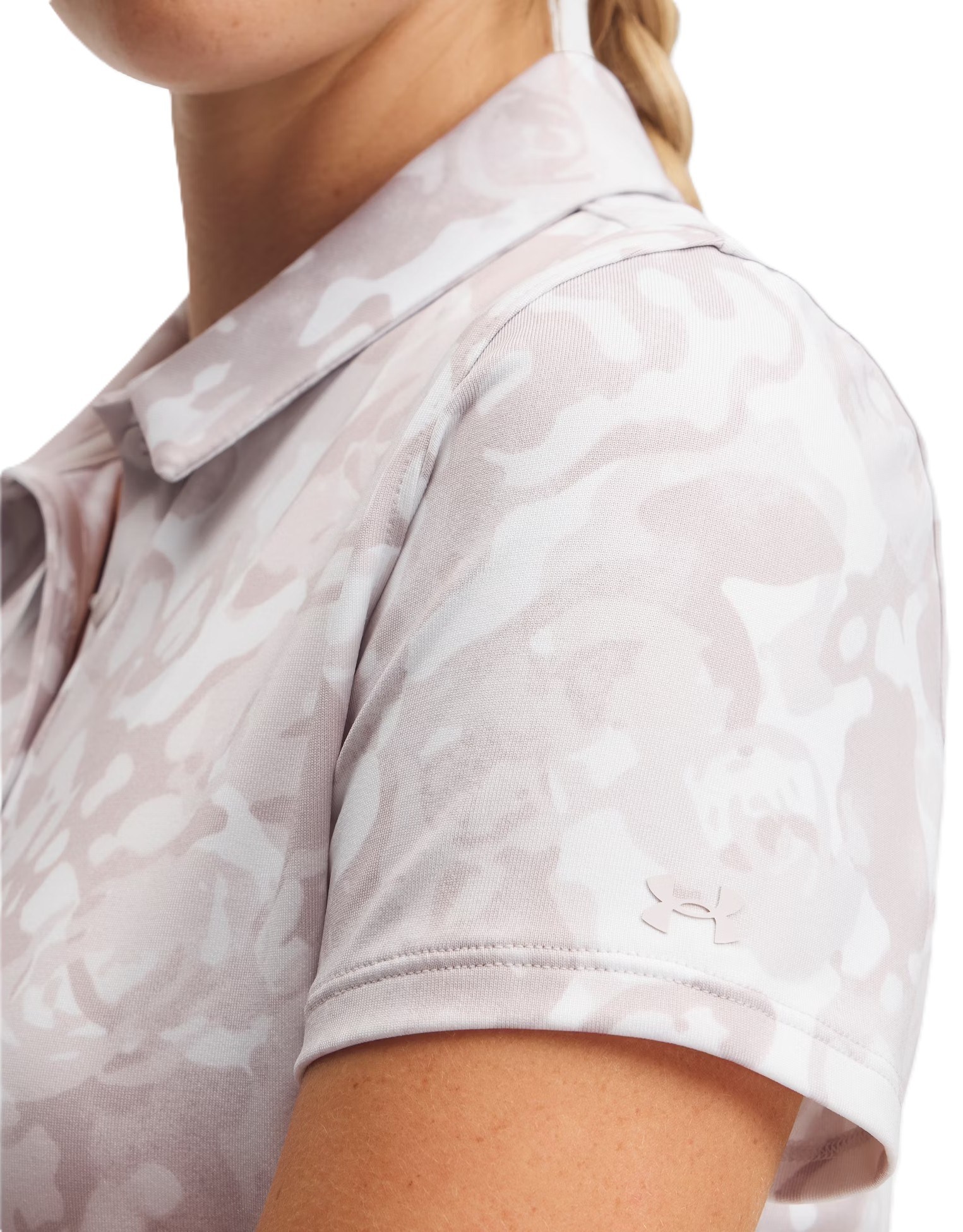 Under Armour Playoff 3.0 Printed Damen Poloshirt, weiss/grau