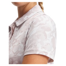 Under Armour Playoff 3.0 Printed Damen Poloshirt, weiss/grau
