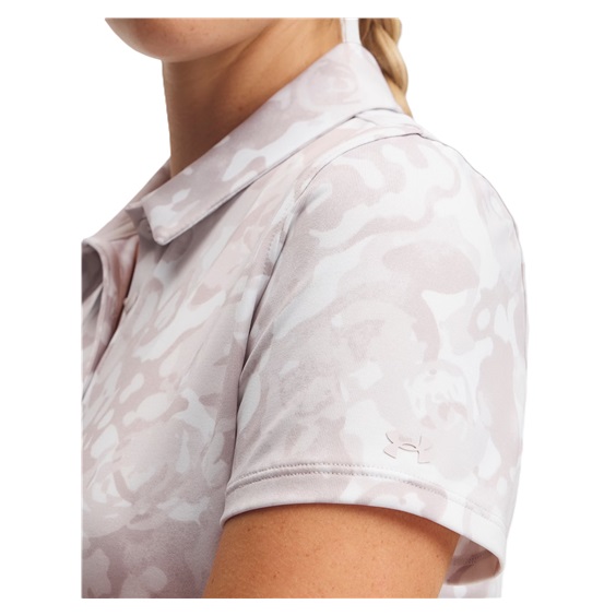 Under Armour Playoff 3.0 Printed Damen Poloshirt, weiss/grau