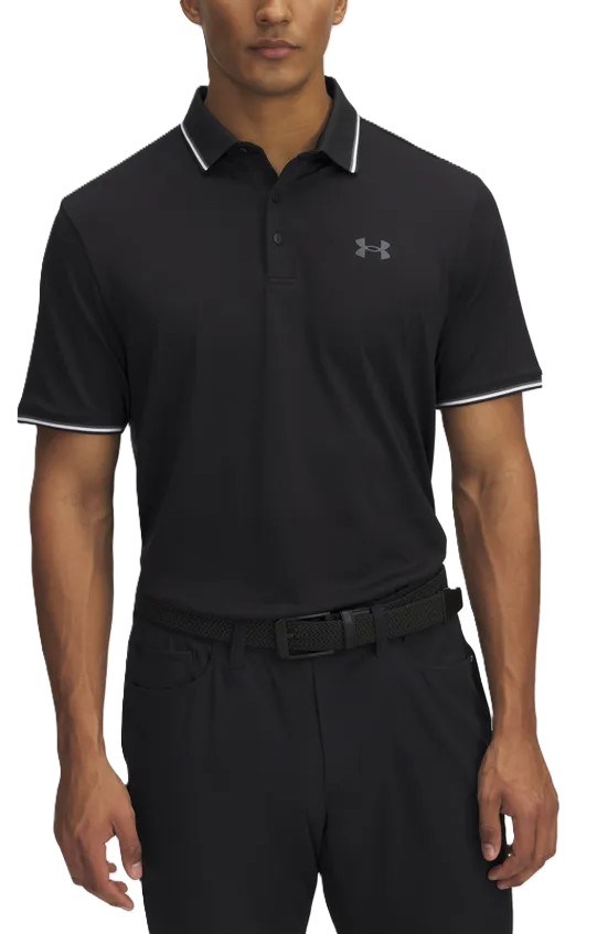 Under Armour Playoff 3.0 Rib Herren Poloshirt, schwarz