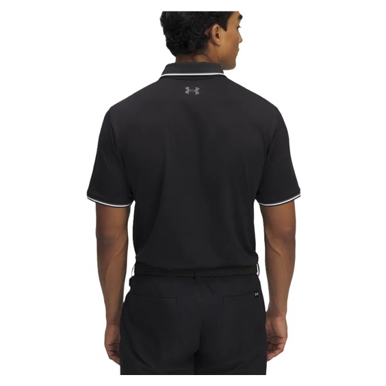 Under Armour Playoff 3.0 Rib Herren Poloshirt, schwarz