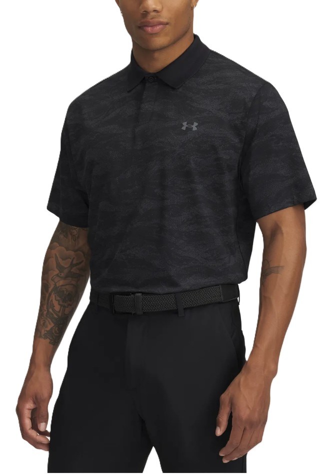 Under Armour Drive Chill Printed Herren Poloshirt, schwarz