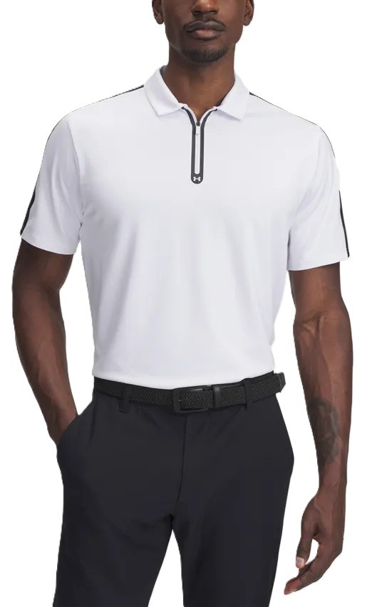 Under Armour Drive Zip Herren Poloshirt, weiss