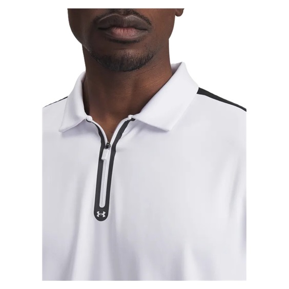 Under Armour Drive Zip Herren Poloshirt, weiss