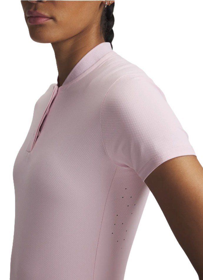 Under Armour Drive Chill SS Damen Poloshirt. rosa