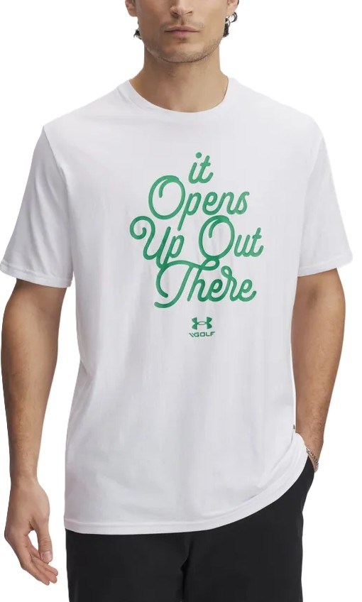 Under Armour M 60/40S Golf Open Up SS Herren T-Shirt, weiss
