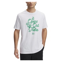 Under Armour M 60/40S Golf Open Up SS Herren T-Shirt, weiss