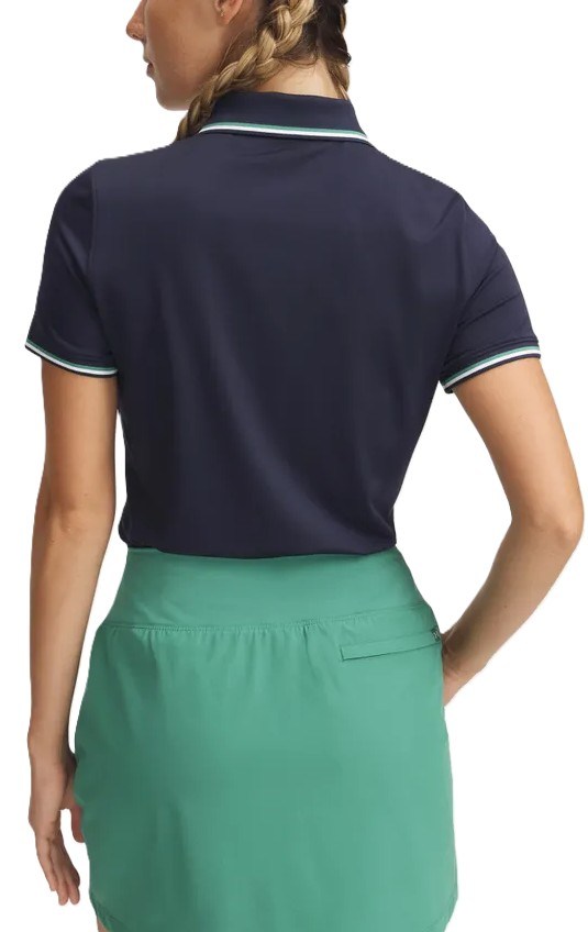 Under Armour Drive SS Rib Damen Poloshirt, dunkelblau