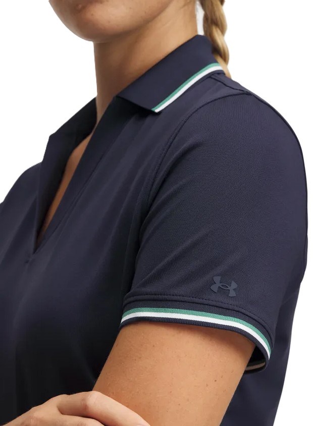 Under Armour Drive SS Rib Damen Poloshirt, dunkelblau