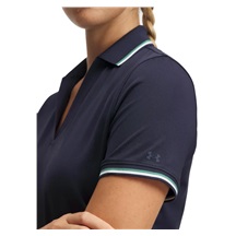 Under Armour Drive SS Rib Damen Poloshirt, dunkelblau