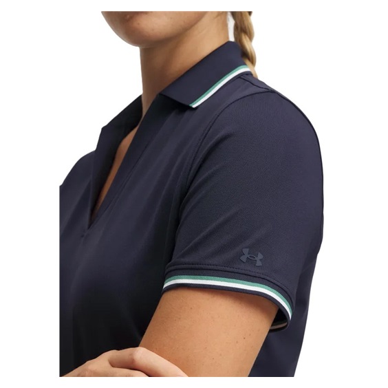Under Armour Drive SS Rib Damen Poloshirt, dunkelblau