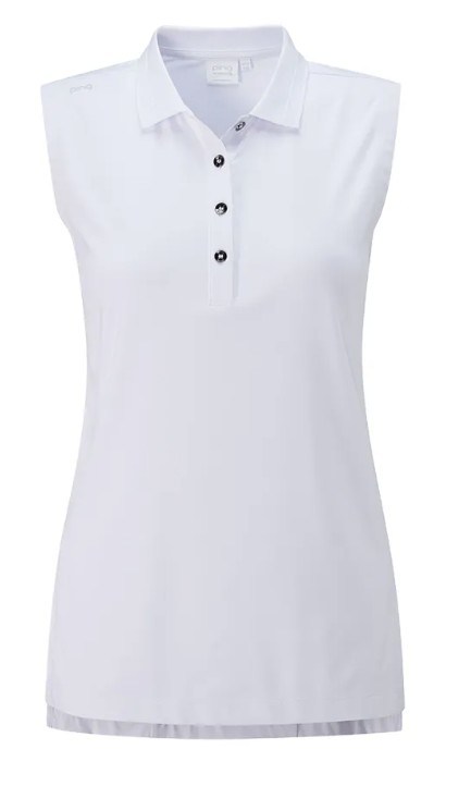 Ping Solene damenloses Poloshirt, weiss