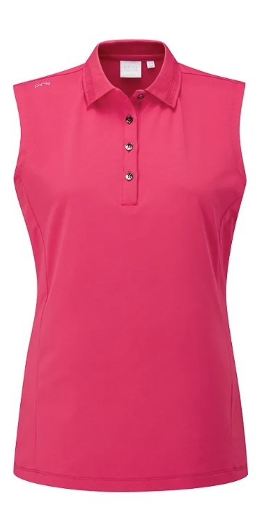 Ping Solene damenloses Poloshirt, rosa