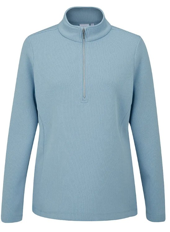 Ping Lyla half zip ribbed Damen Fleecejacke, blau