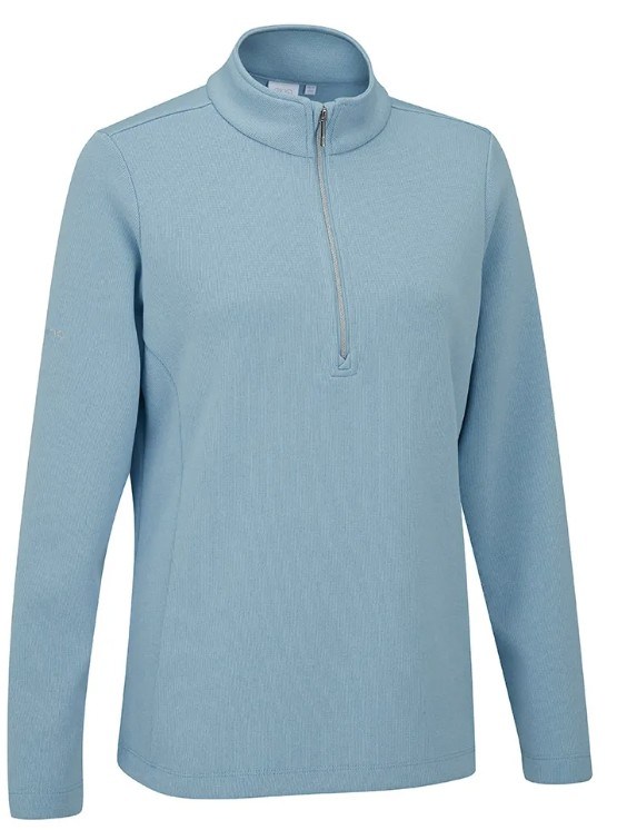 Ping Lyla half zip ribbed Damen Fleecejacke, blau