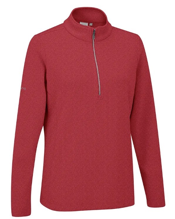 Ping Lyla half zip ribbed Damen Fleecejacke, rot