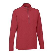 Ping Lyla half zip ribbed Damen Fleecejacke, rot