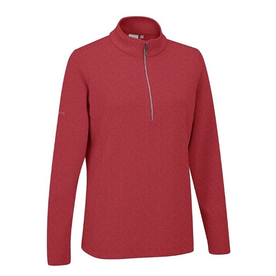 Ping Lyla half zip ribbed Damen Fleecejacke, rot